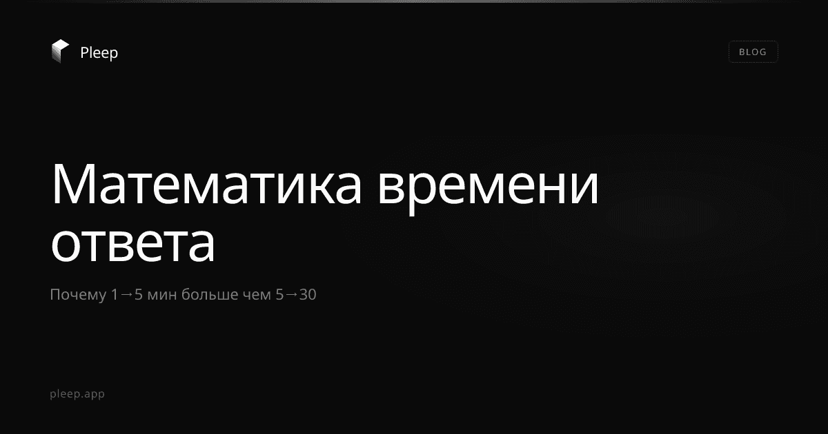 Математика времени ответа: почему разница между 1 и 5 минутами больше чем между 5 и 30